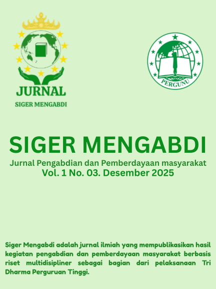 					Lihat Vol 1 No 03 (2025): Siger Mengabdi : Jurnal Pengabdian dan Pemberdayaan Masyarakat
				